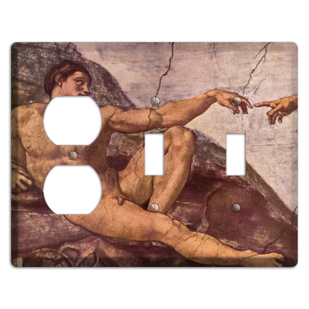 Michelangelo 2 Duplex / 2 Toggle Wallplate