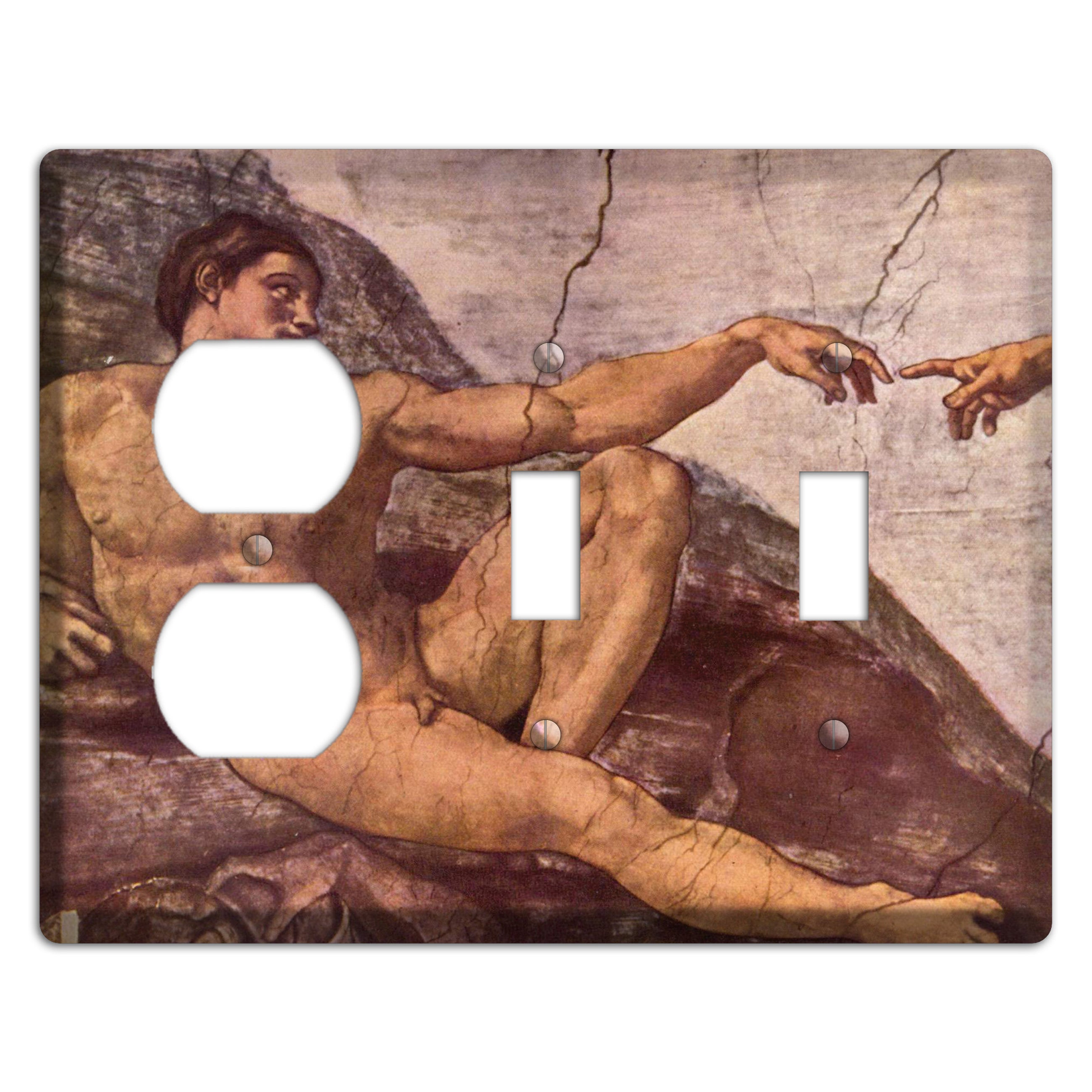 Michelangelo 2 Duplex / 2 Toggle Wallplate