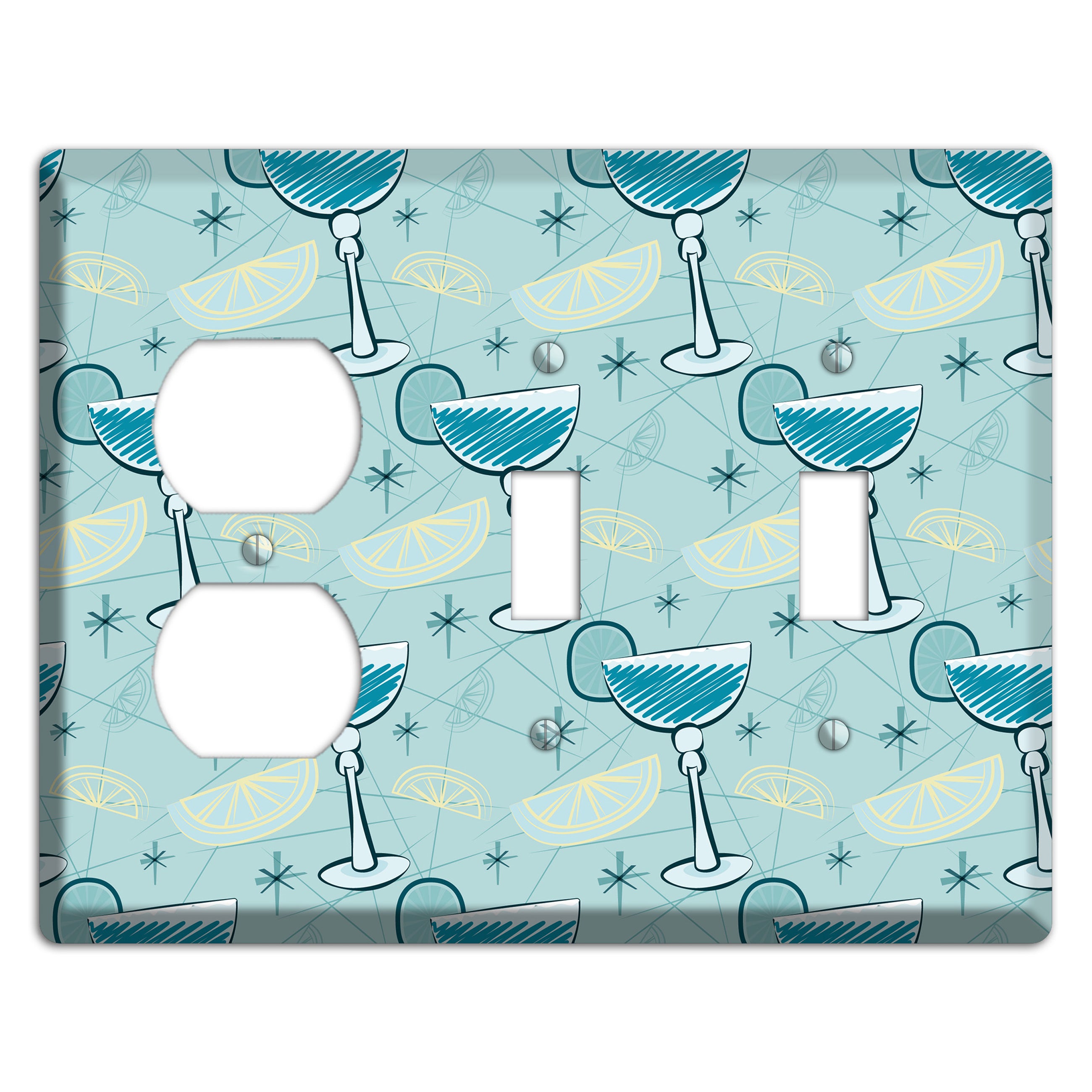 Cocktails Duplex / 2 Toggle Wallplate