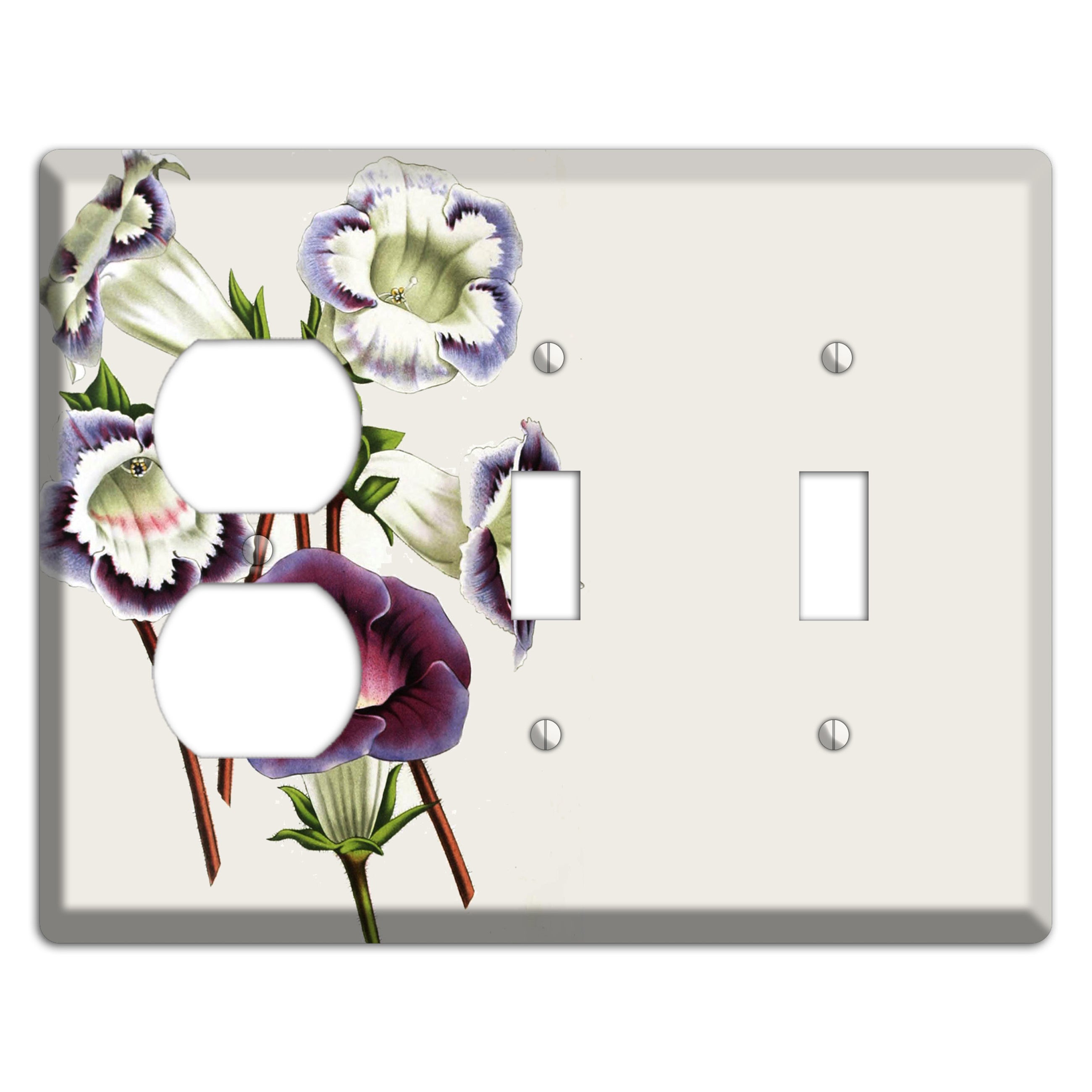 Gloxinas Duplex / 2 Toggle Wallplate