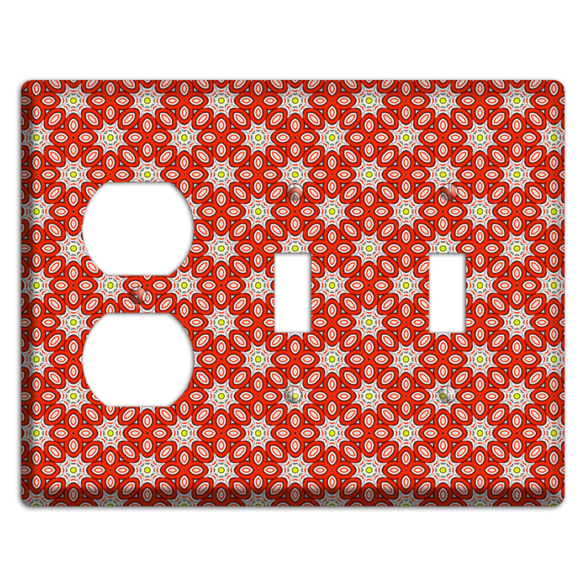 Red Foulard 2 Duplex / 2 Toggle Wallplate