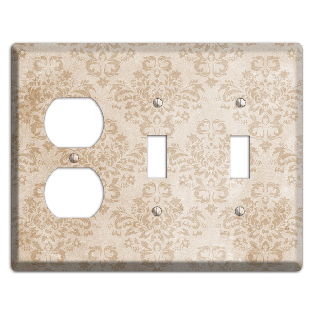 Bizarre Neutral Texture Duplex / 2 Toggle Wallplate
