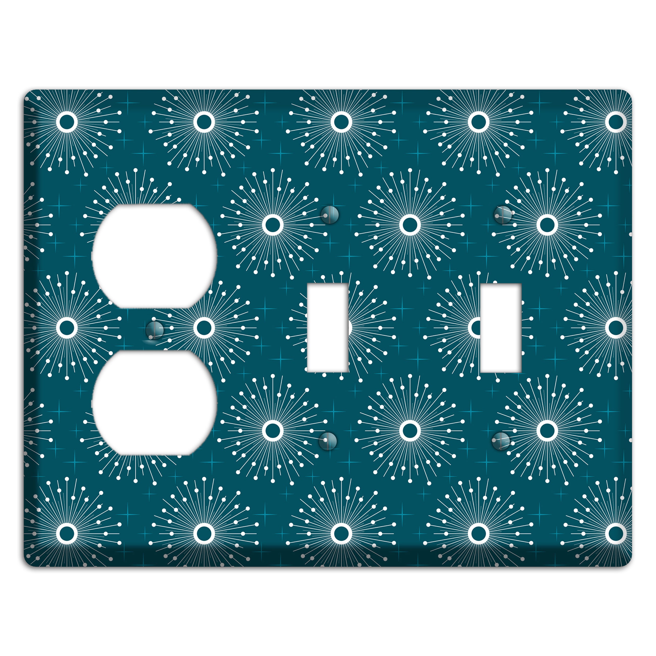 Star Burst Duplex / 2 Toggle Wallplate