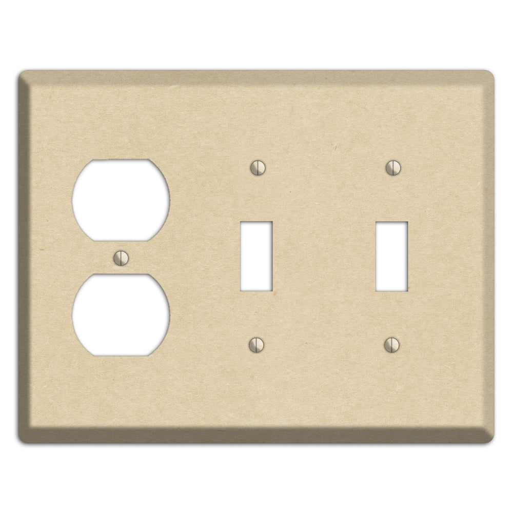 Double Pearl Lusta Kraft Duplex / 2 Toggle Wallplate