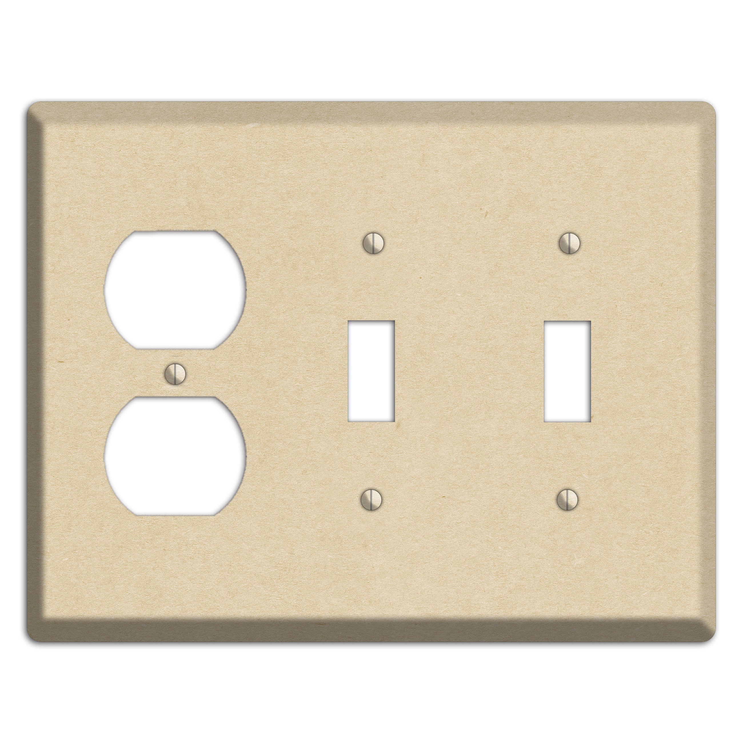 Double Pearl Lusta Kraft Duplex / 2 Toggle Wallplate