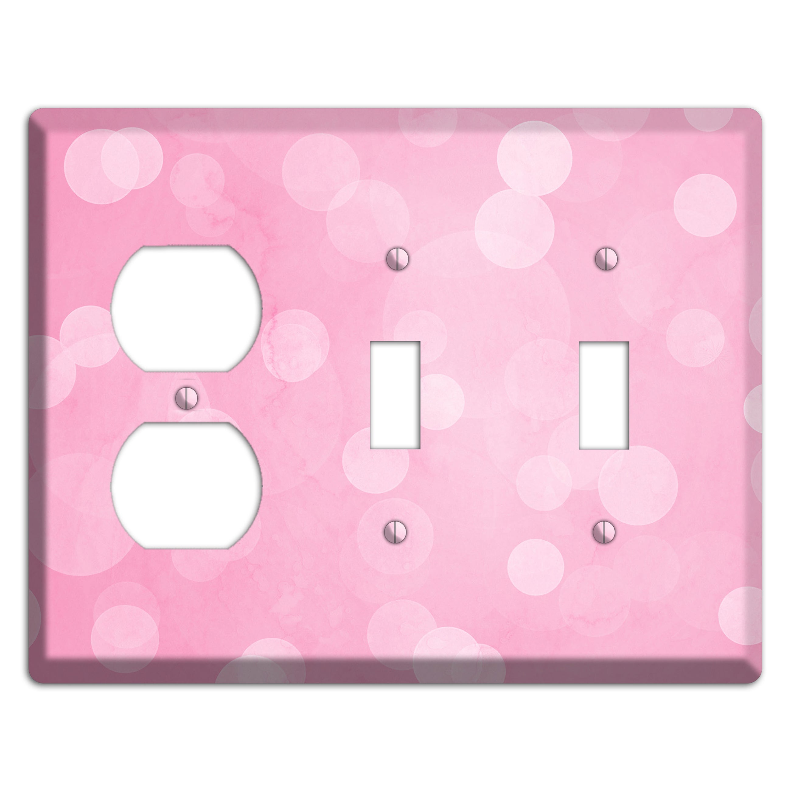 purple Pizzaz Pink Texture Duplex / 2 Toggle Wallplate