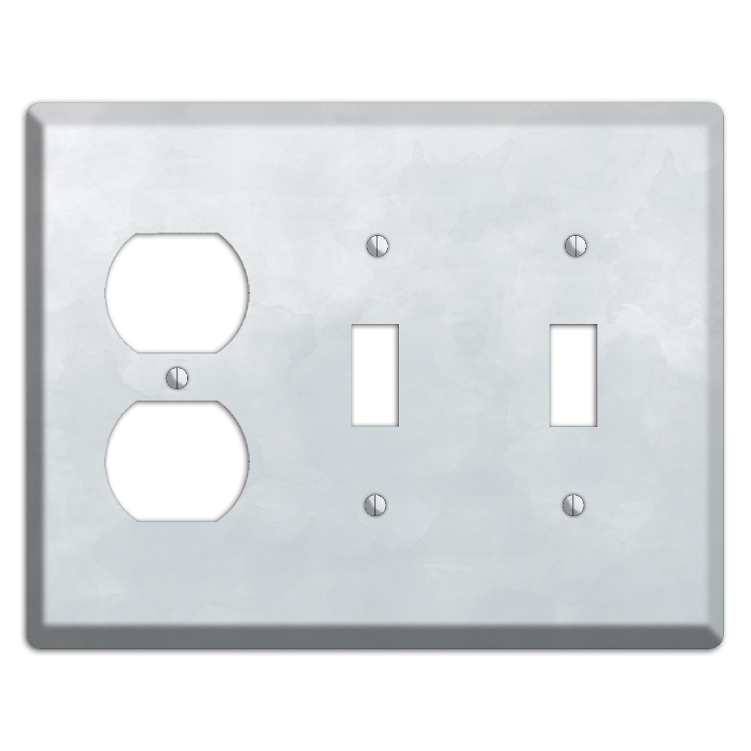 Gray Ombre Duplex / 2 Toggle Wallplate