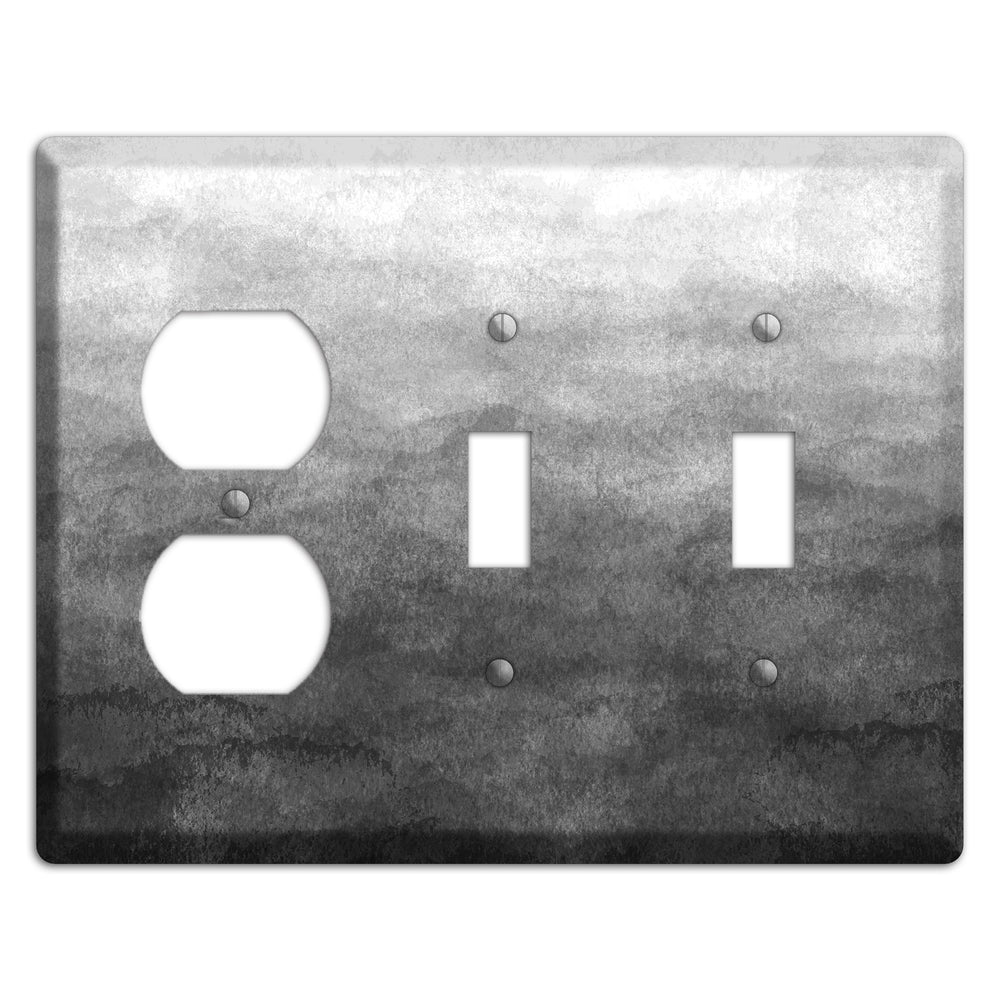 Black Ombre Duplex / 2 Toggle Wallplate