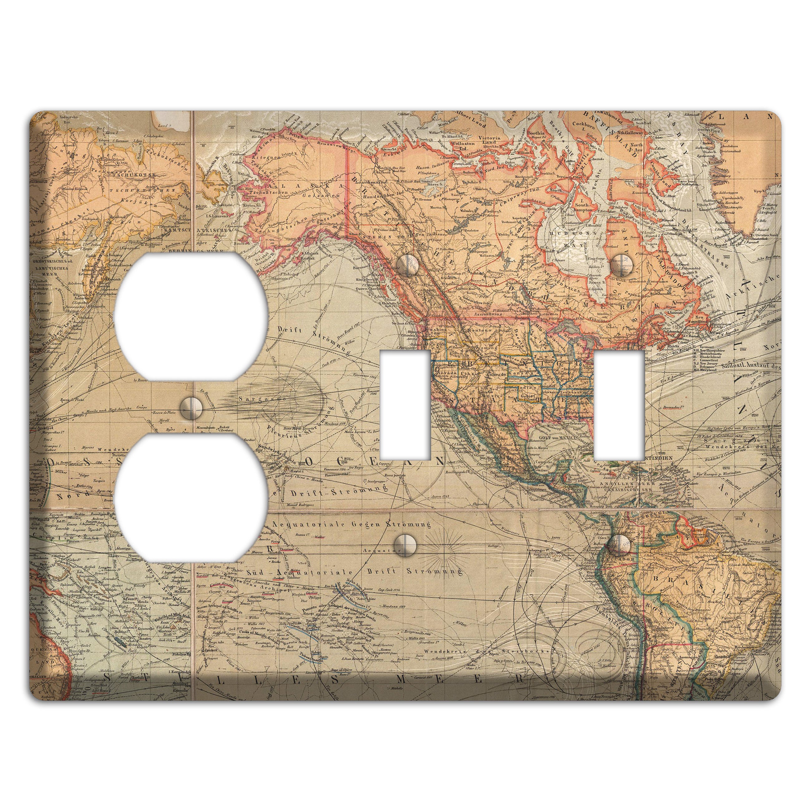 Pacific Ocean Duplex / 2 Toggle Wallplate
