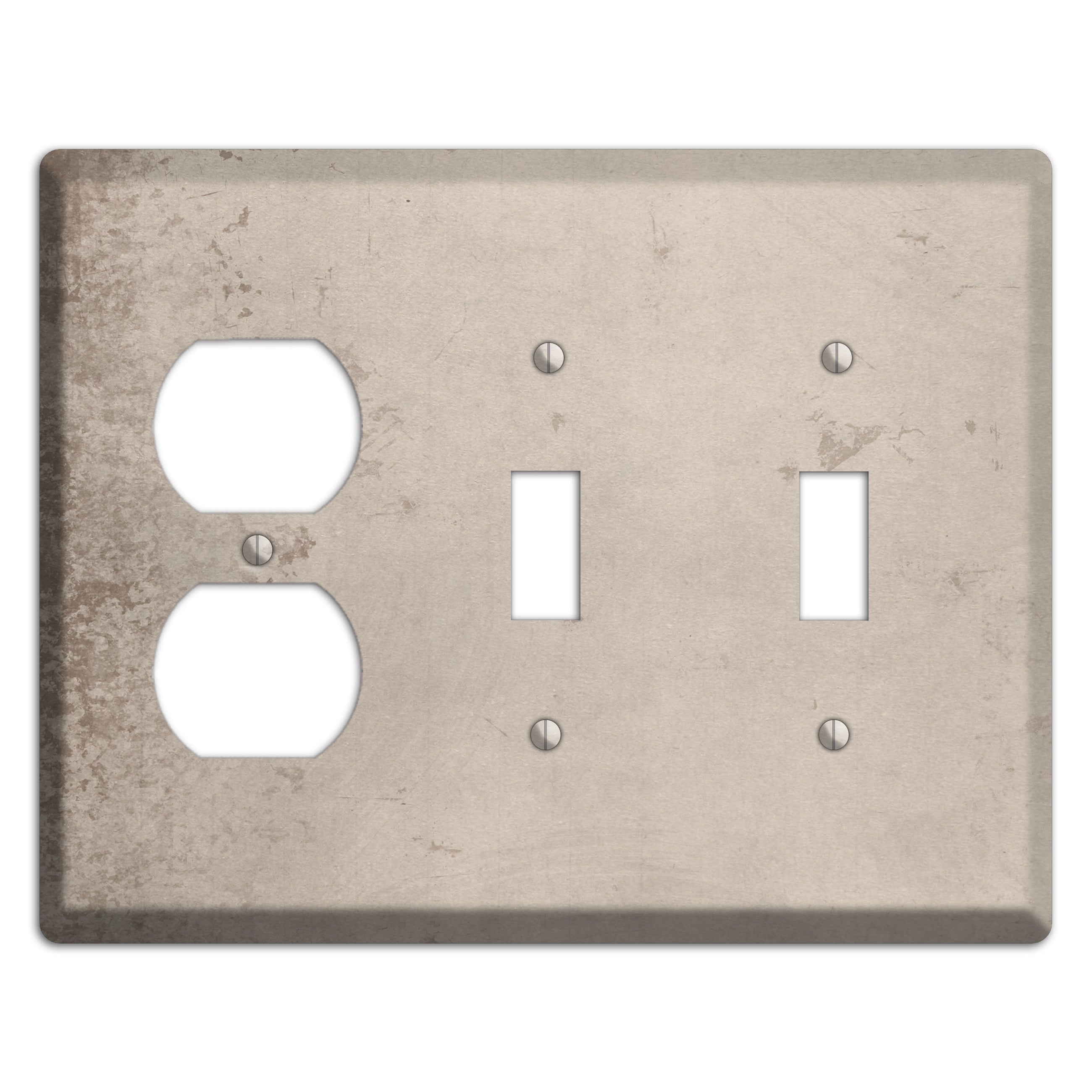 Sisal Vintage Grunge Duplex / 2 Toggle Wallplate