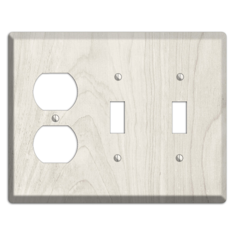 Pearl Bush Antique Duplex / 2 Toggle Wallplate