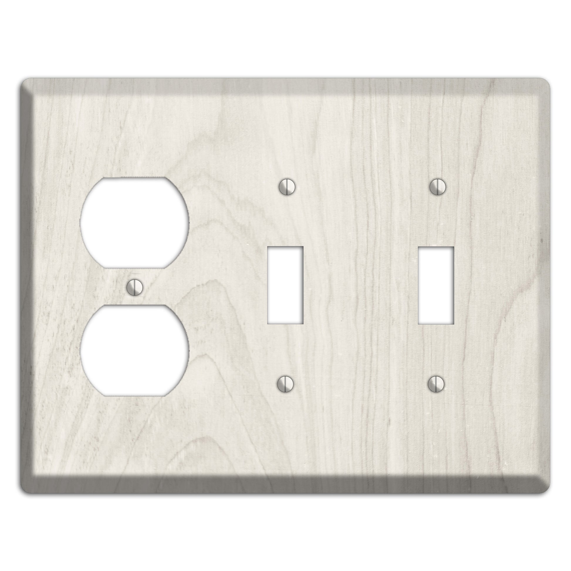 Pearl Bush Antique Duplex / 2 Toggle Wallplate