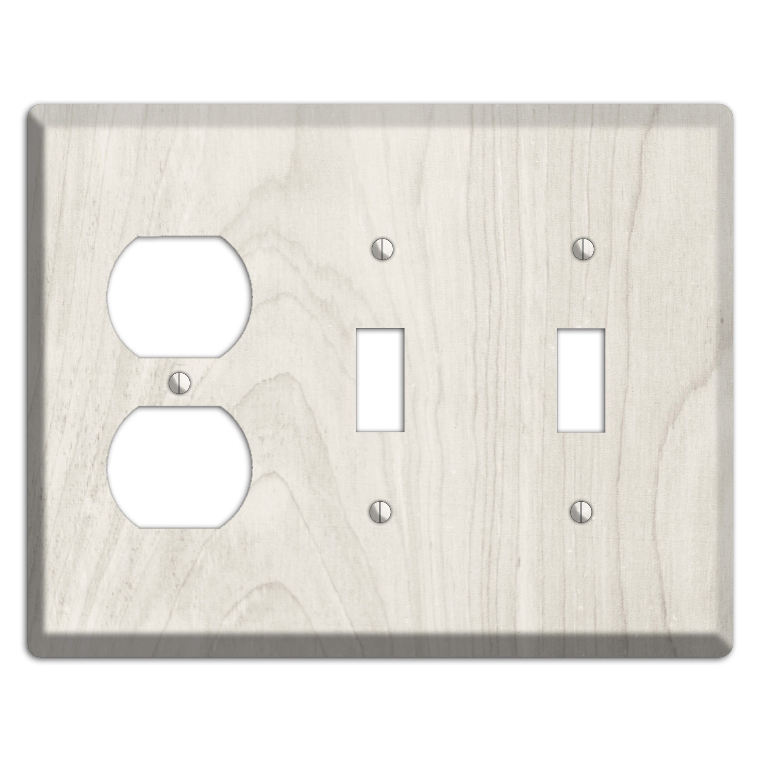 Pearl Bush Antique Duplex / 2 Toggle Wallplate