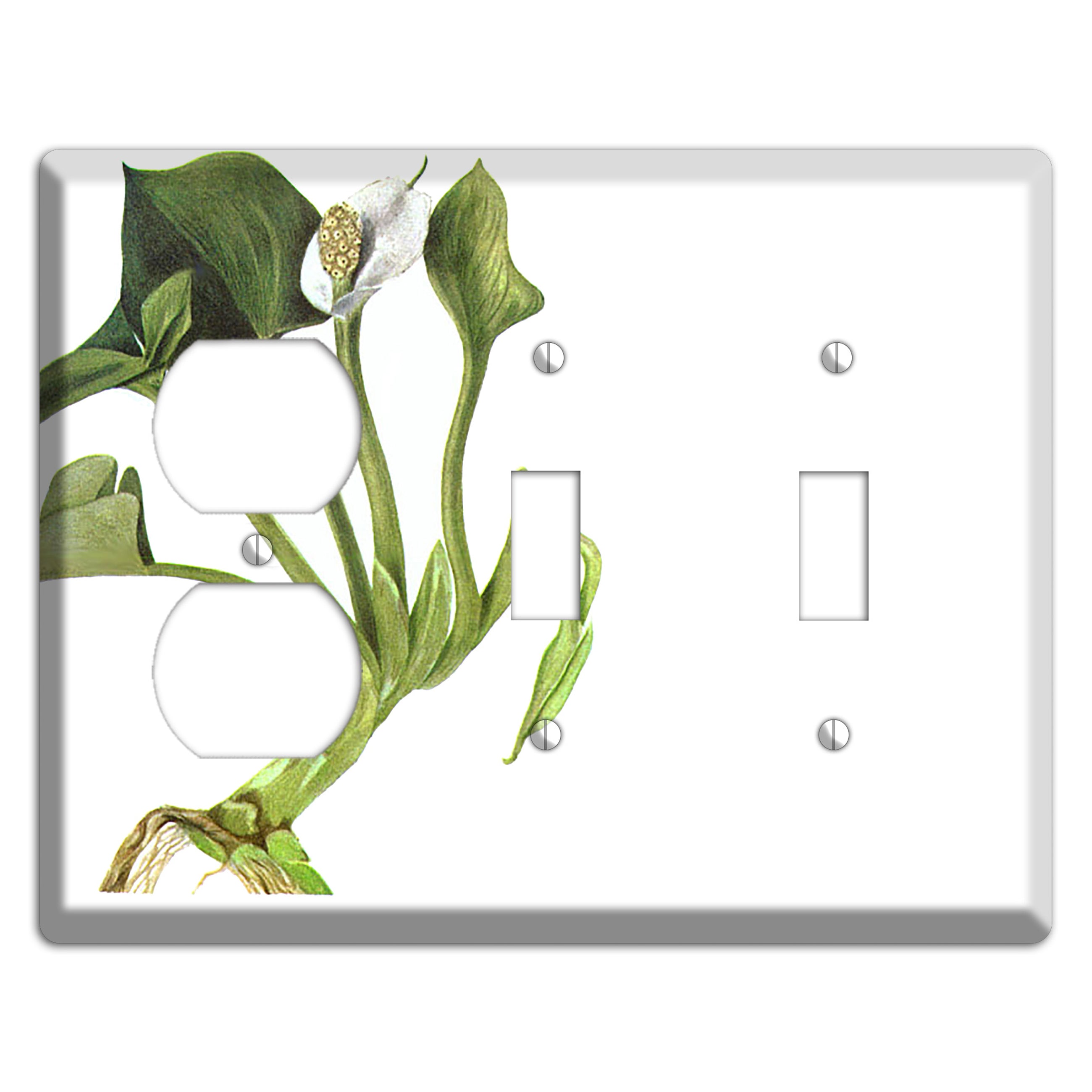 Calla Palustrie Duplex / 2 Toggle Wallplate