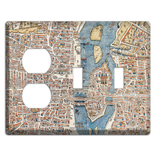 Aerial View Duplex / 2 Toggle Wallplate