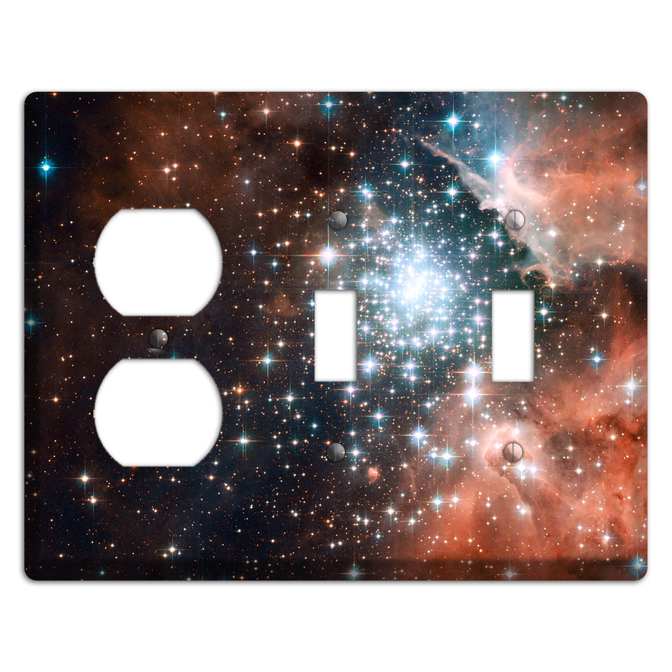star cluster bursts Duplex / 2 Toggle Wallplate
