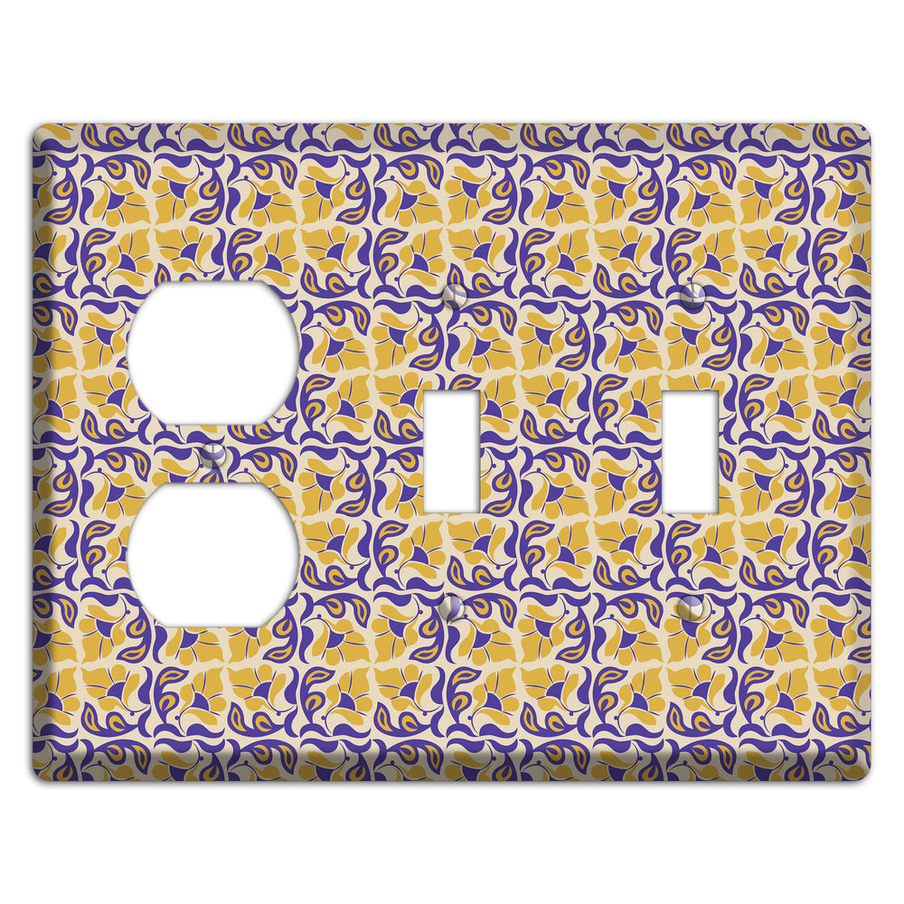 Nouveau Floral Duplex / 2 Toggle Wallplate