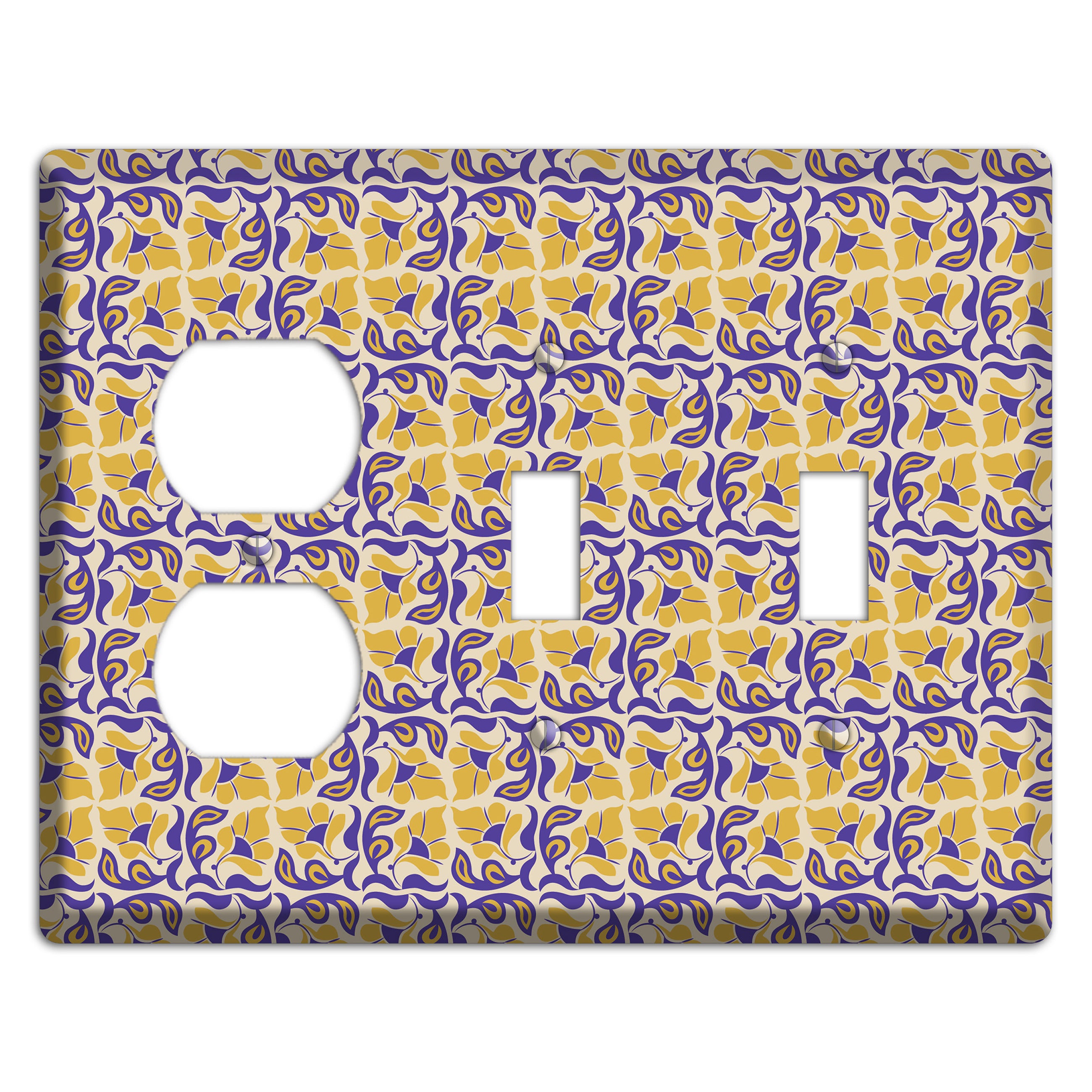 Nouveau Floral Duplex / 2 Toggle Wallplate