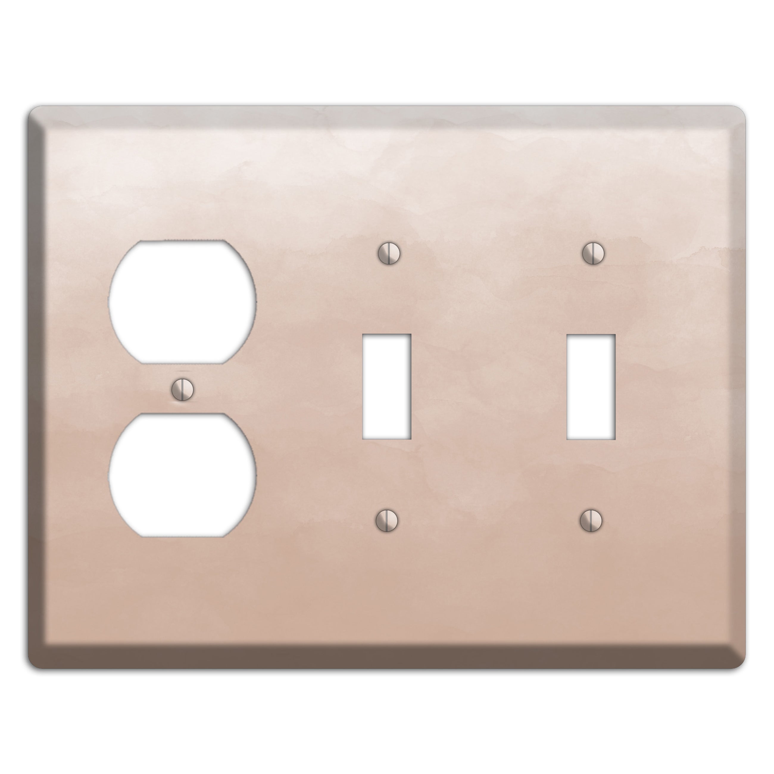 Beige Ombre Duplex / 2 Toggle Wallplate