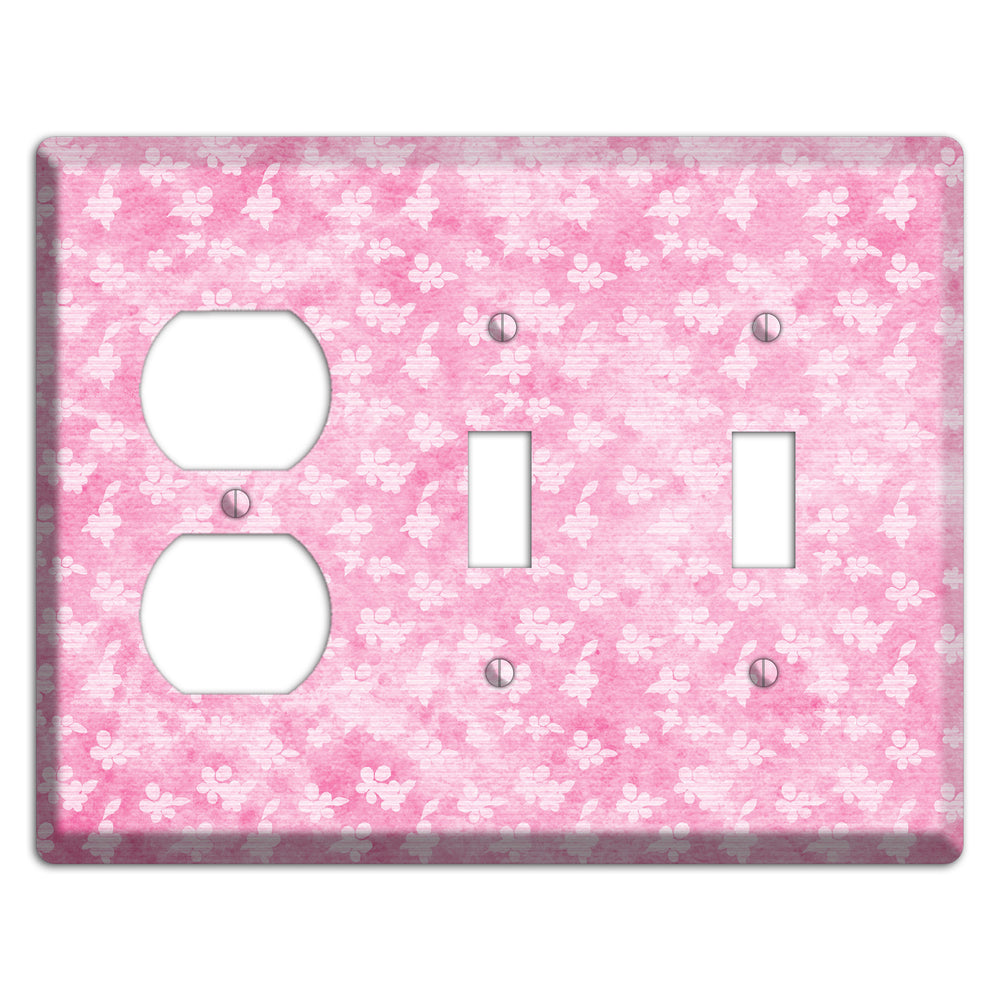 Cupid Pink Texture Duplex / 2 Toggle Wallplate