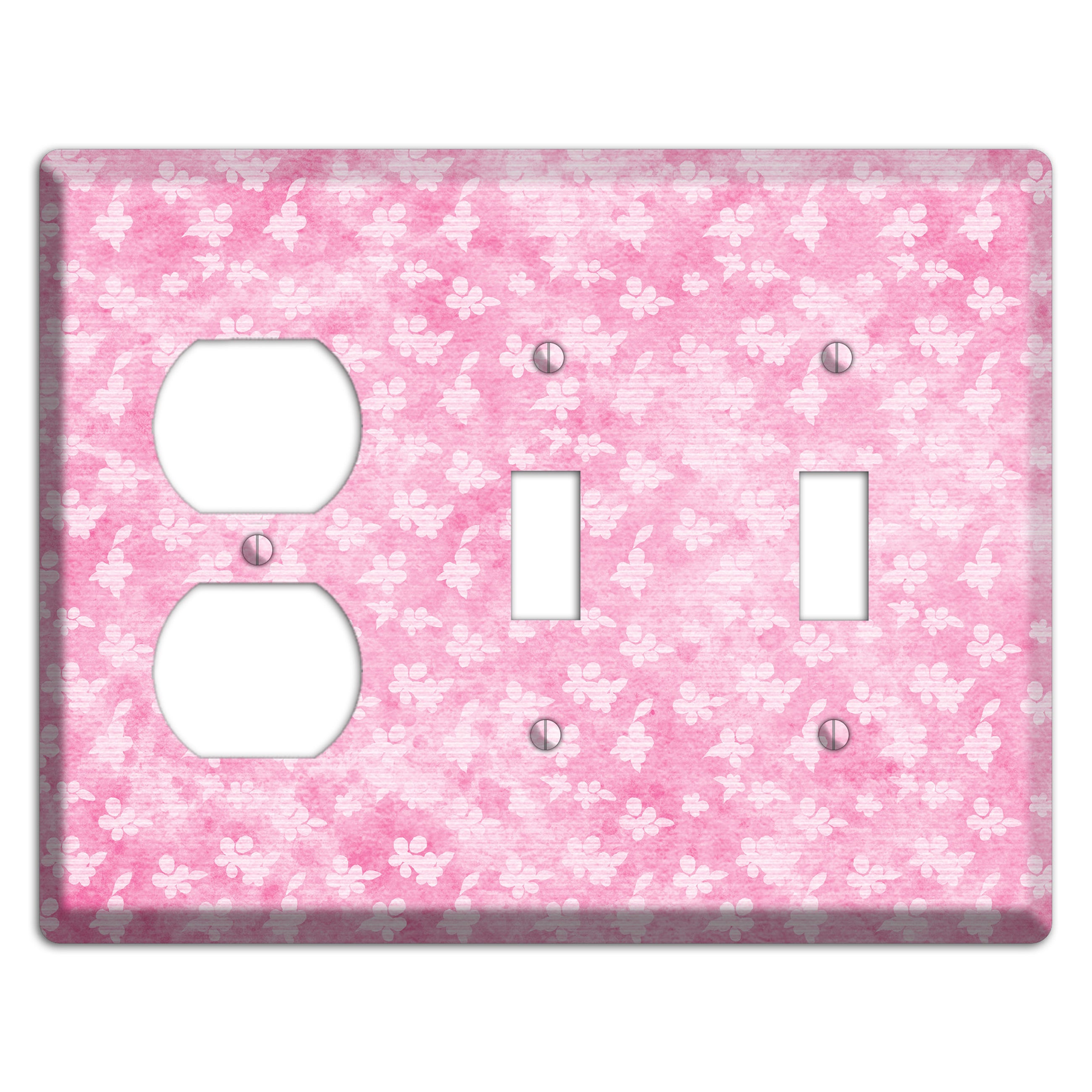 Cupid Pink Texture Duplex / 2 Toggle Wallplate