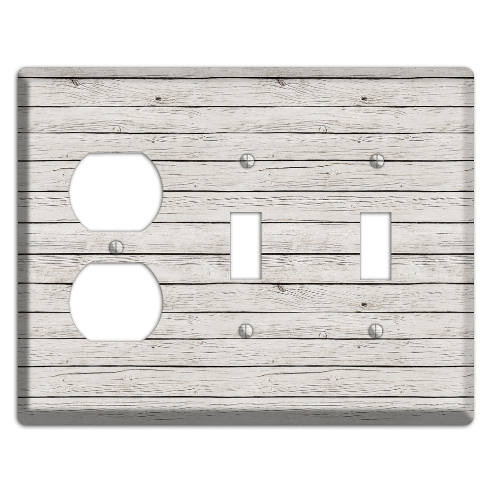Cloudy Antique Duplex / 2 Toggle Wallplate