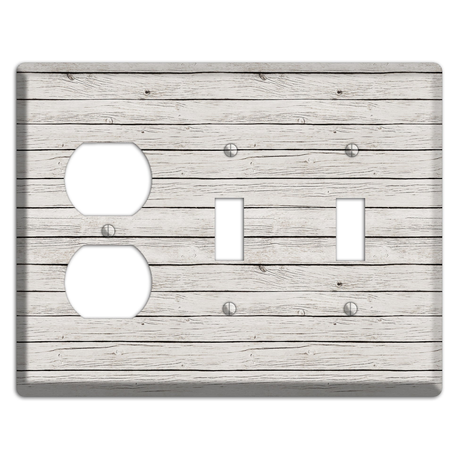 Cloudy Antique Duplex / 2 Toggle Wallplate