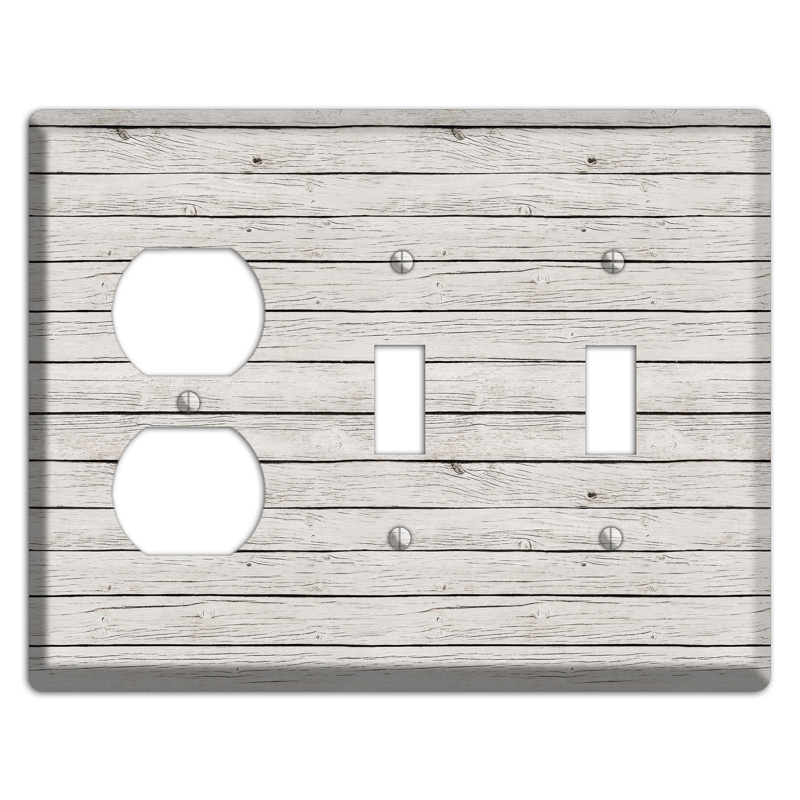 Cloudy Antique Duplex / 2 Toggle Wallplate