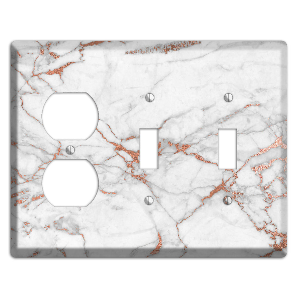 Copperfield Copper Duplex / 2 Toggle Wallplate