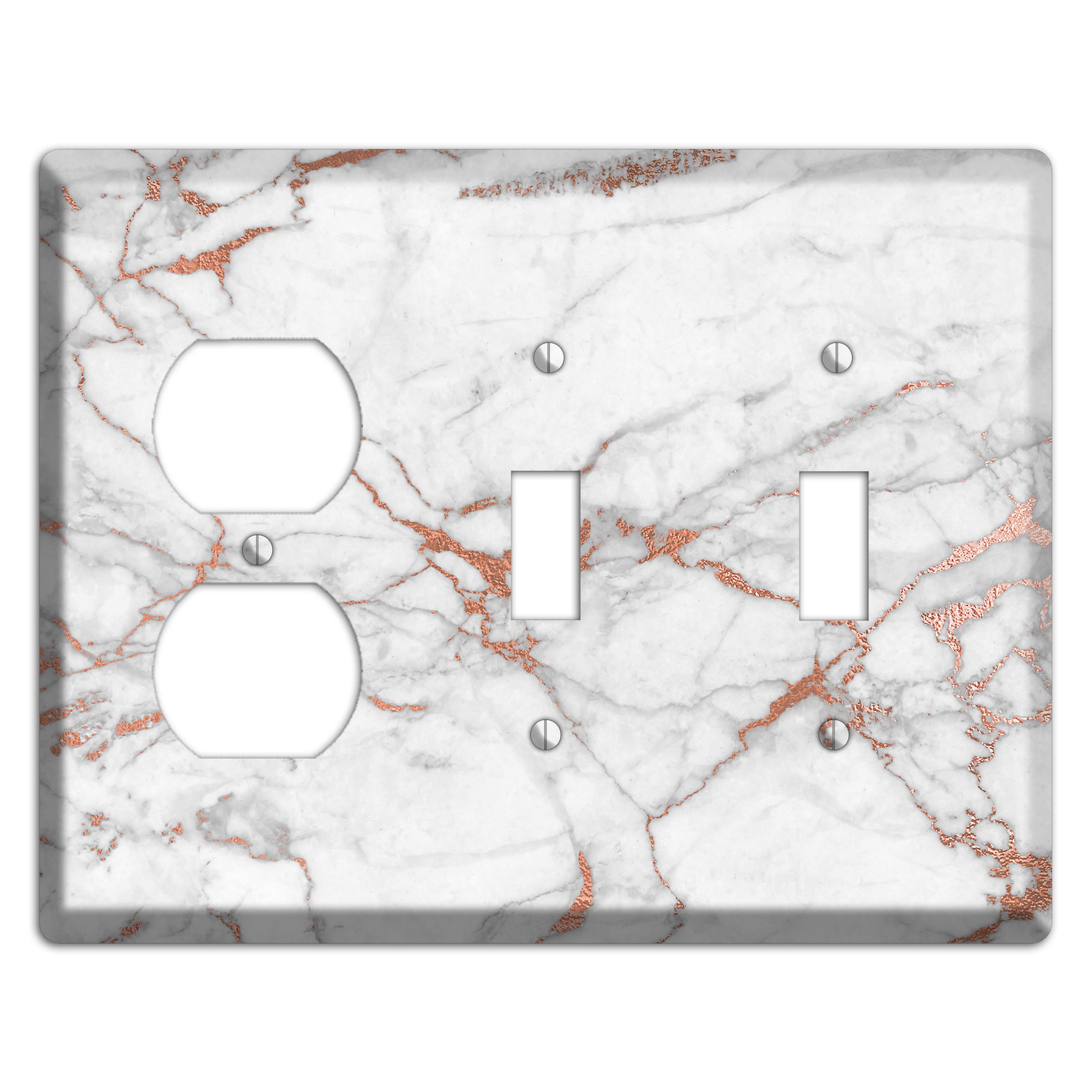 Copperfield Copper Duplex / 2 Toggle Wallplate