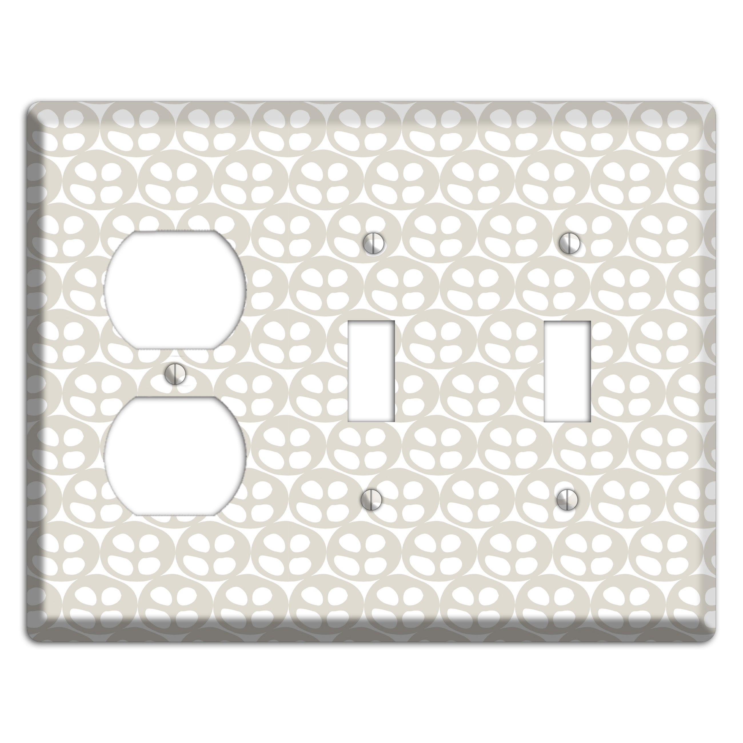 Simple Scandanavian Style AA Duplex / 2 Toggle Wallplate