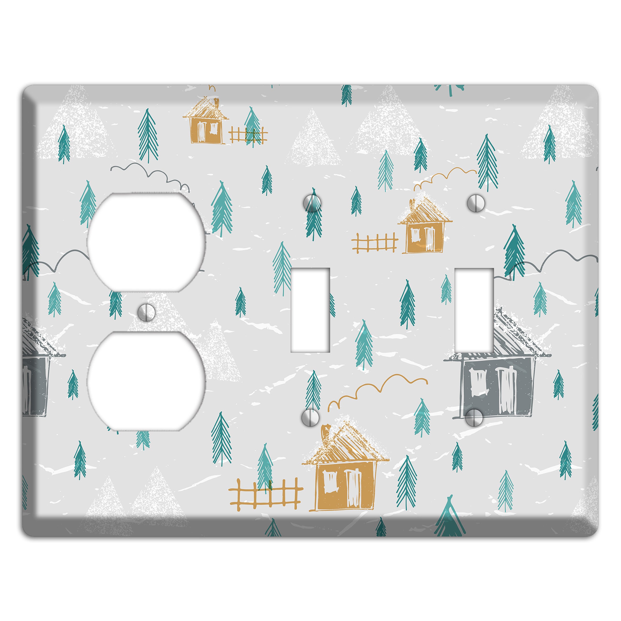 Wildlife Neighborhoods 2 Duplex / 2 Toggle Wallplate