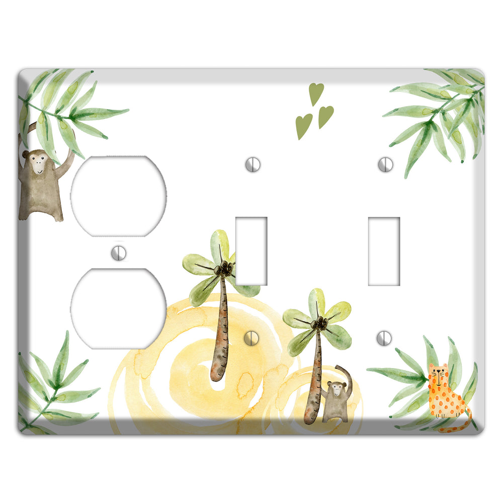 Monkey Duplex / 2 Toggle Wallplate