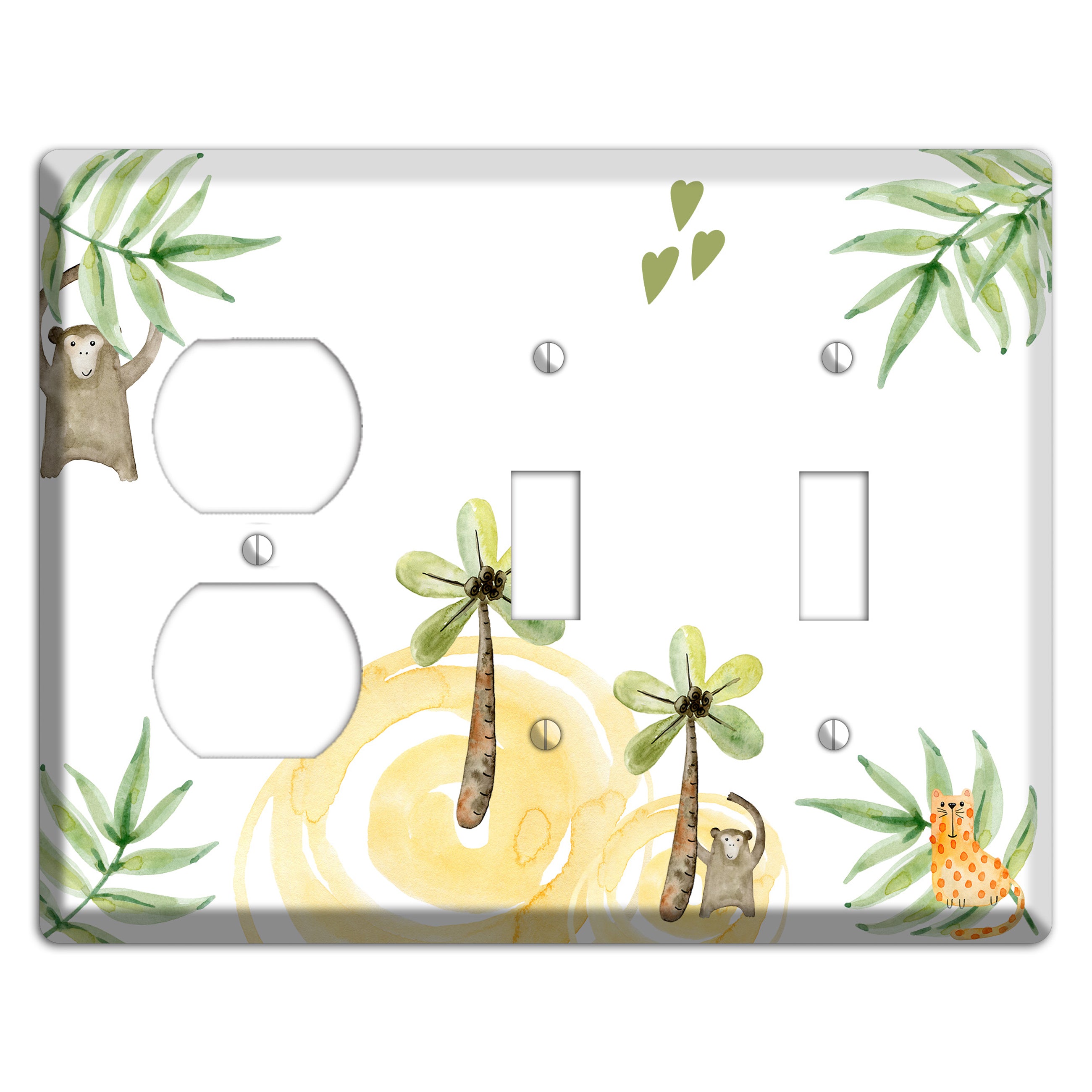 Monkey Duplex / 2 Toggle Wallplate