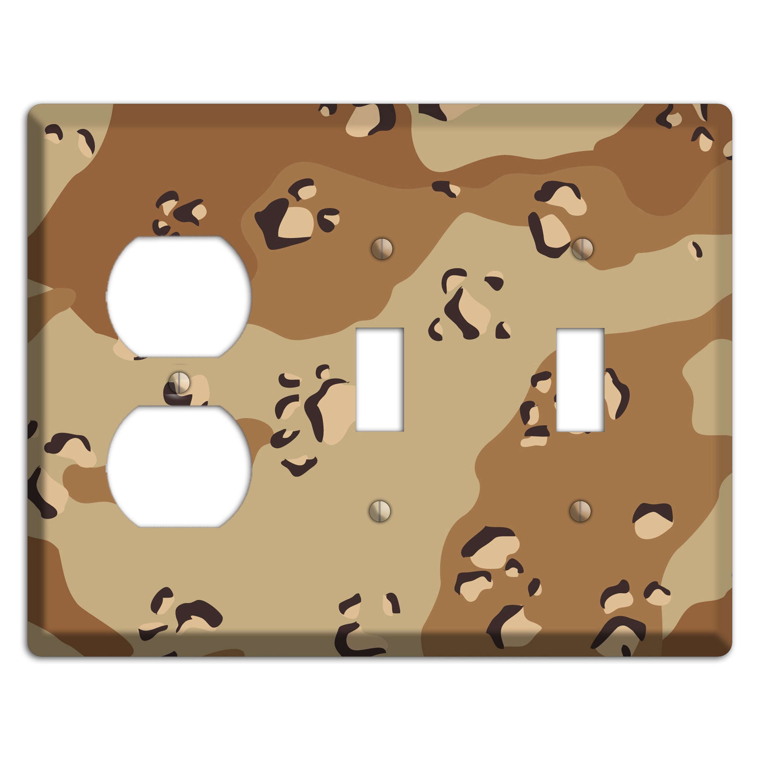 Desert Camo Duplex / 2 Toggle Wallplate