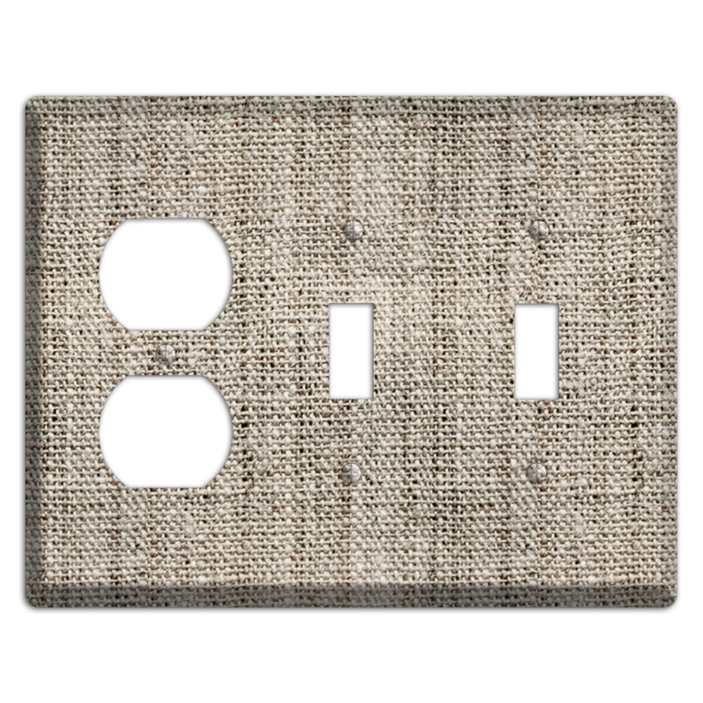 Niagara Burlap Duplex / 2 Toggle Wallplate