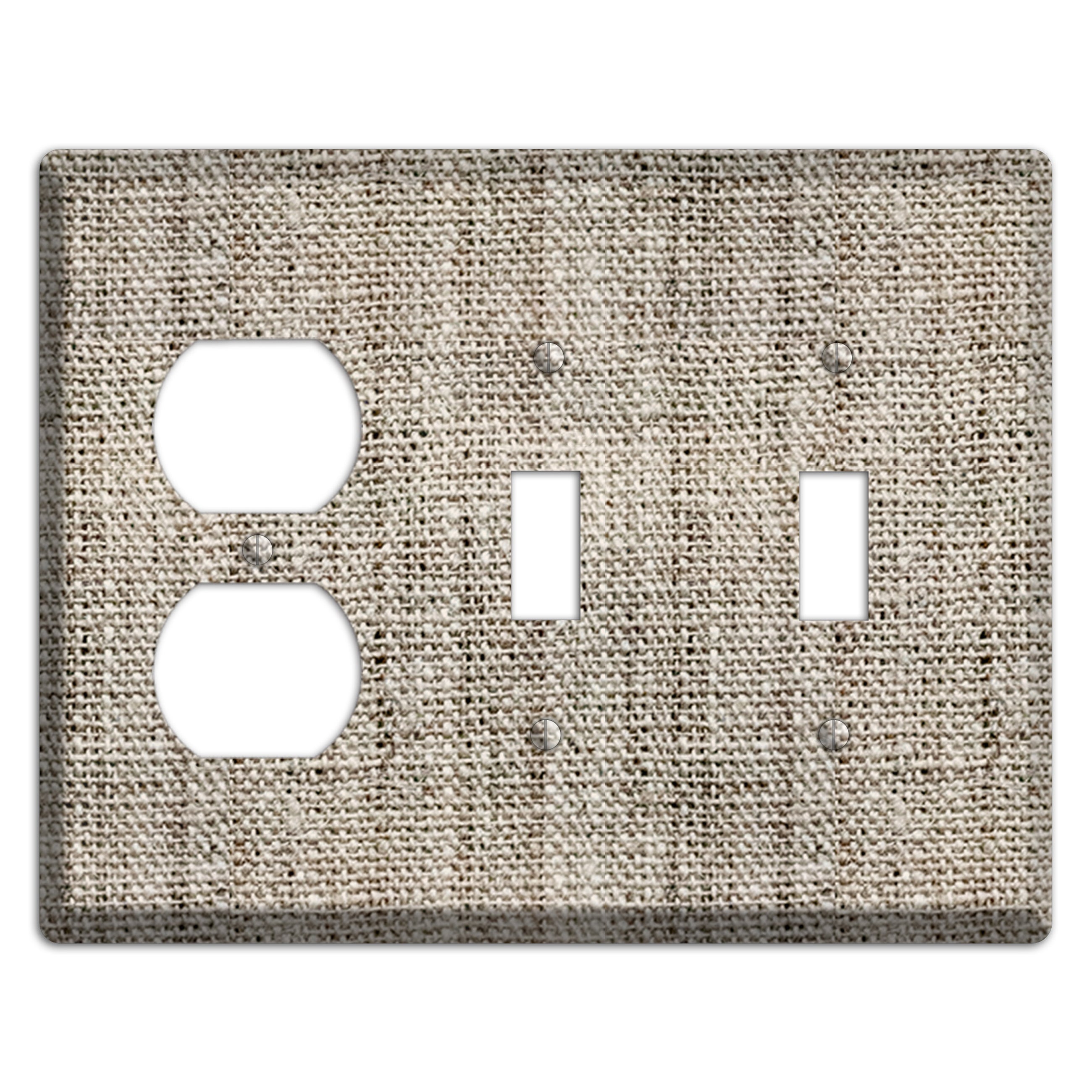 Niagara Burlap Duplex / 2 Toggle Wallplate