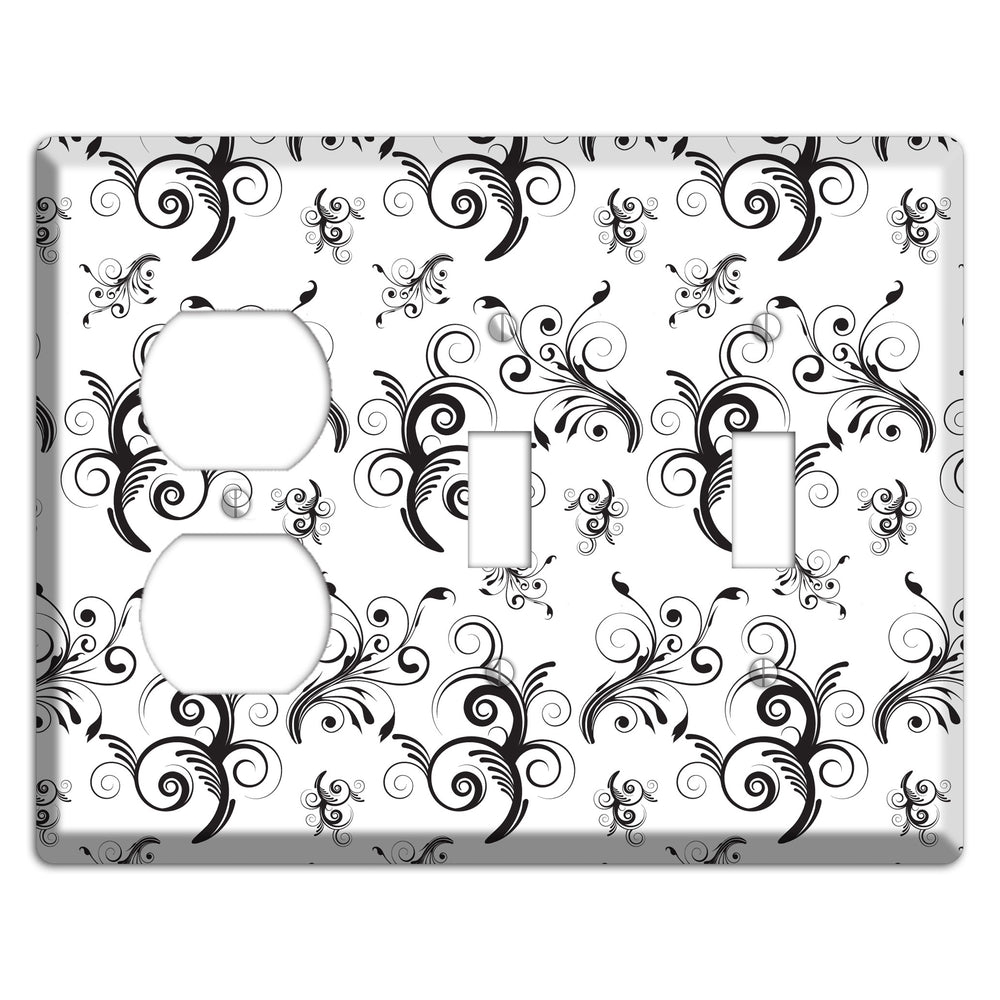Scrolled Toile Duplex / 2 Toggle Wallplate