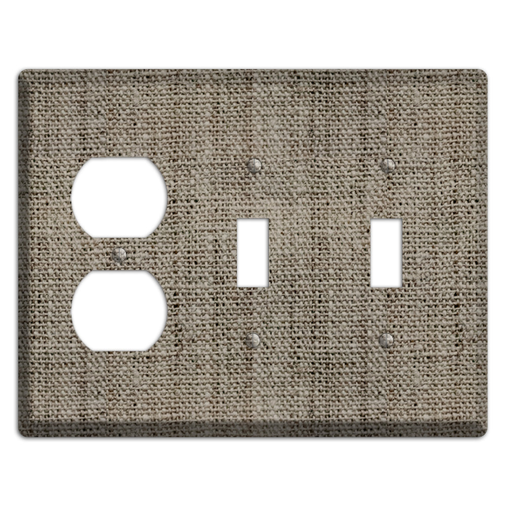 Makara Burlap Duplex / 2 Toggle Wallplate