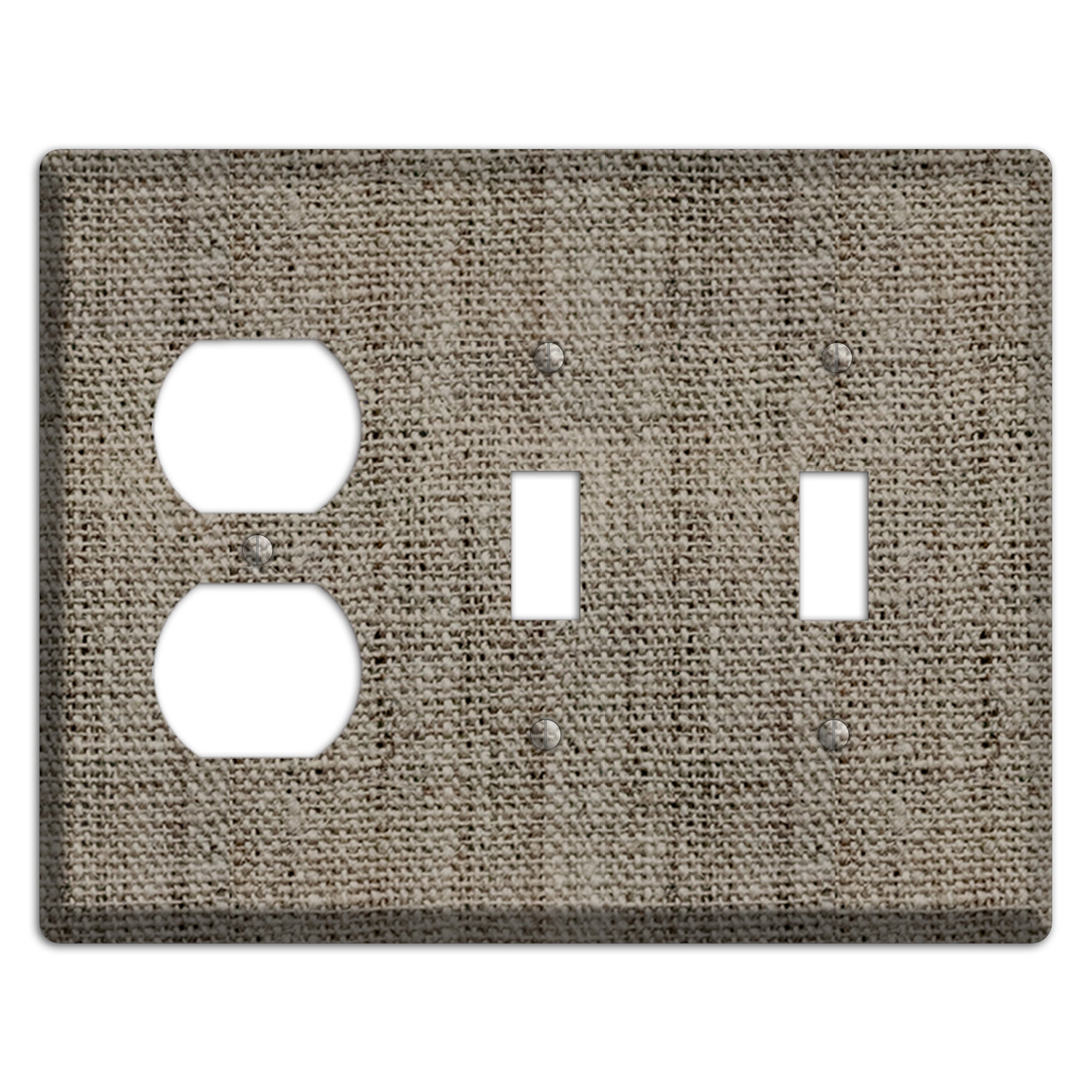 Makara Burlap Duplex / 2 Toggle Wallplate