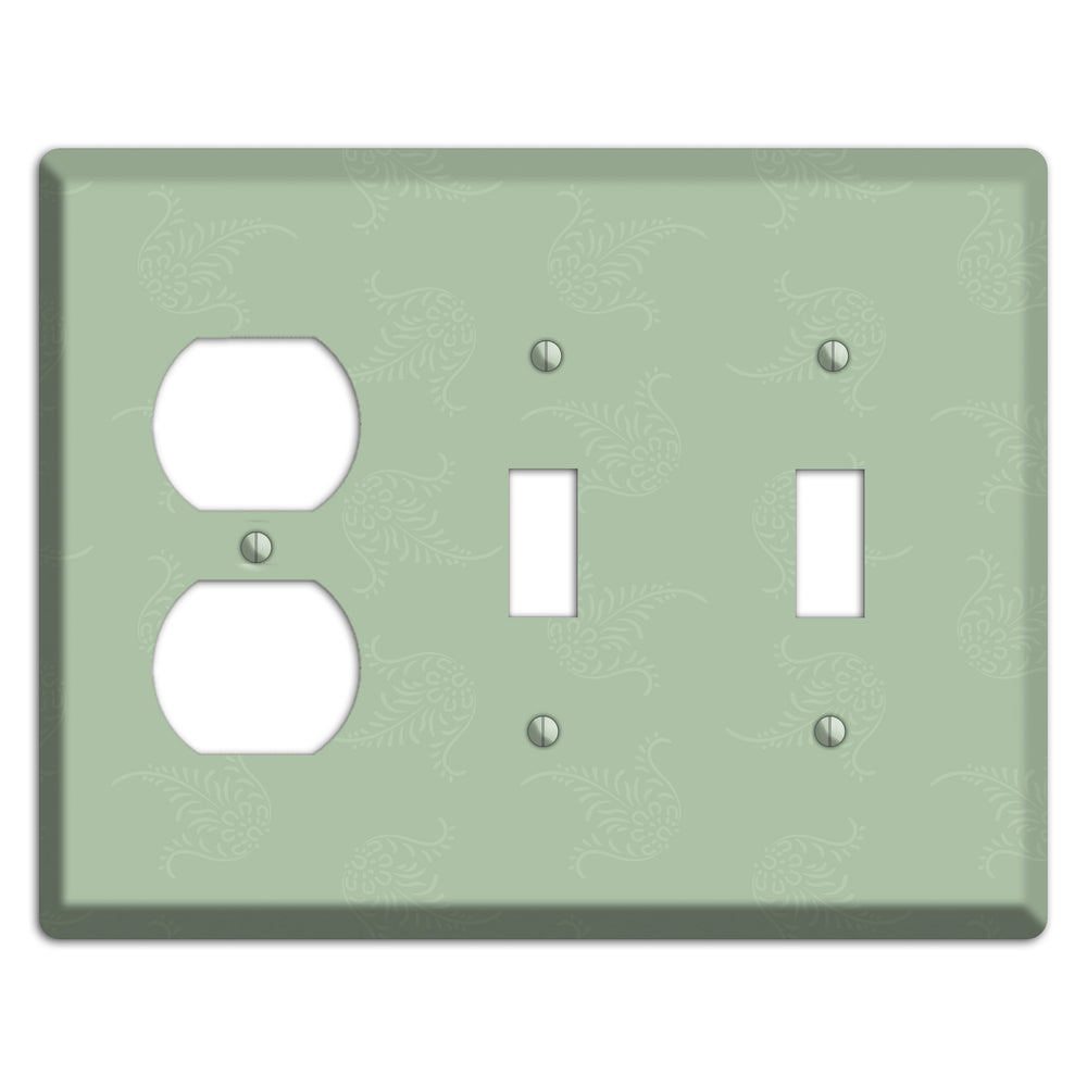 Sage Cartouche Duplex / 2 Toggle Wallplate