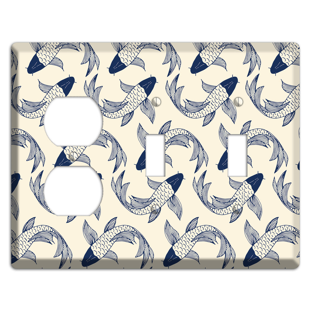 Koi Pond 2 Duplex / 2 Toggle Wallplate