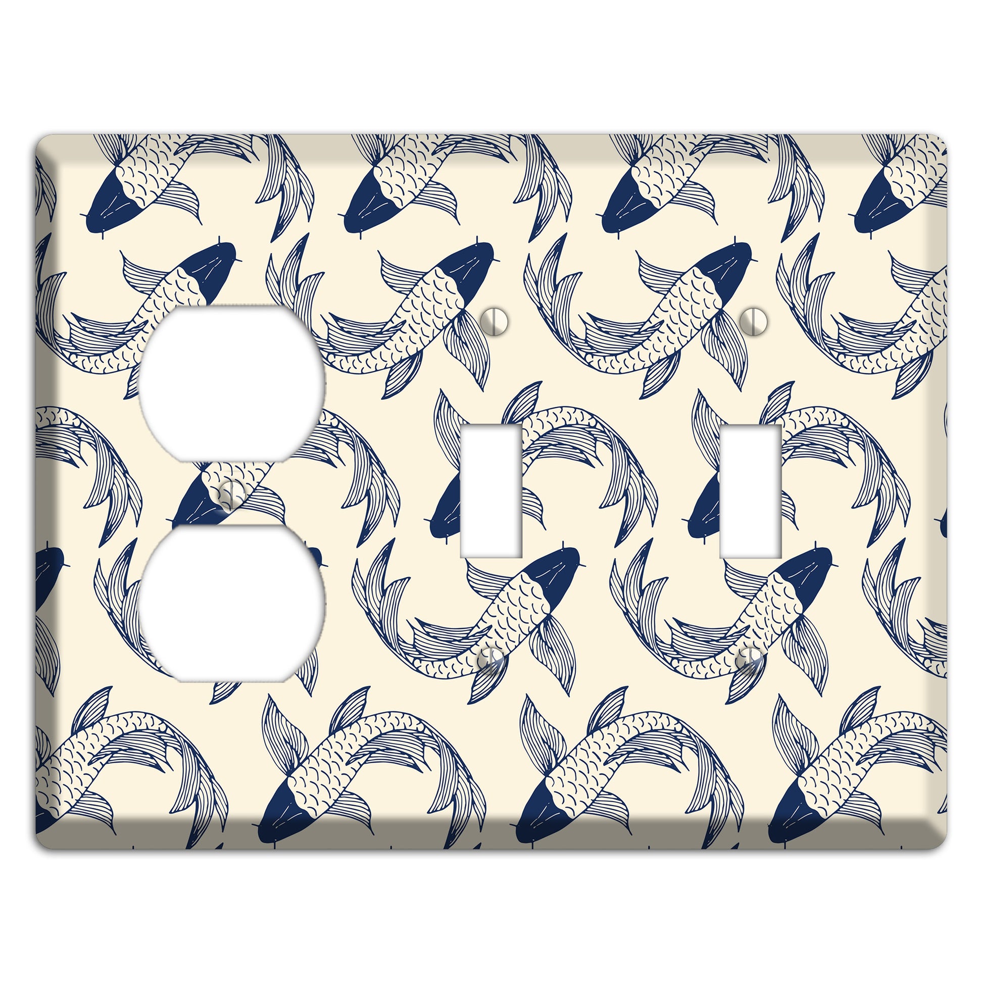 Koi Pond 2 Duplex / 2 Toggle Wallplate