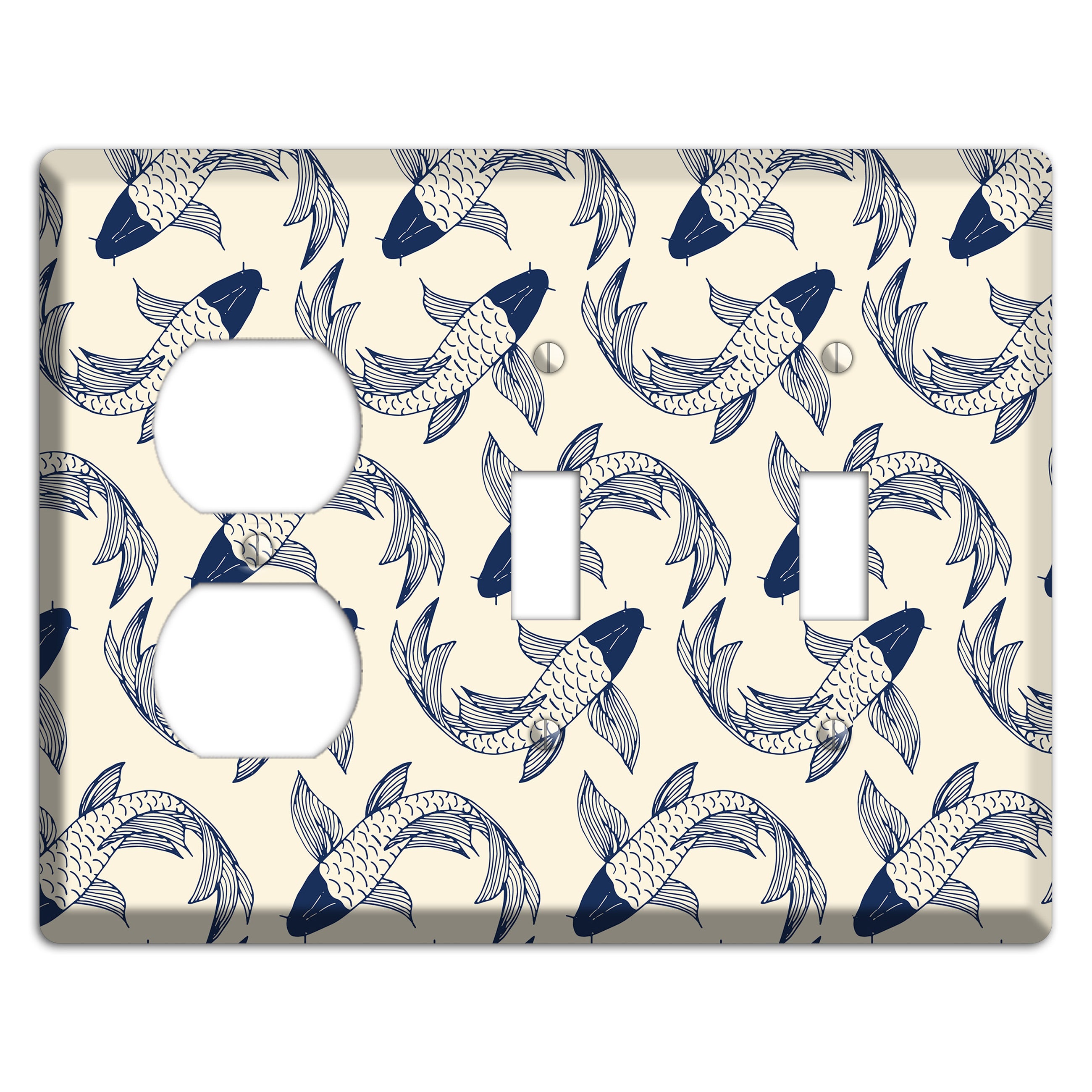 Koi Pond 2 Duplex / 2 Toggle Wallplate