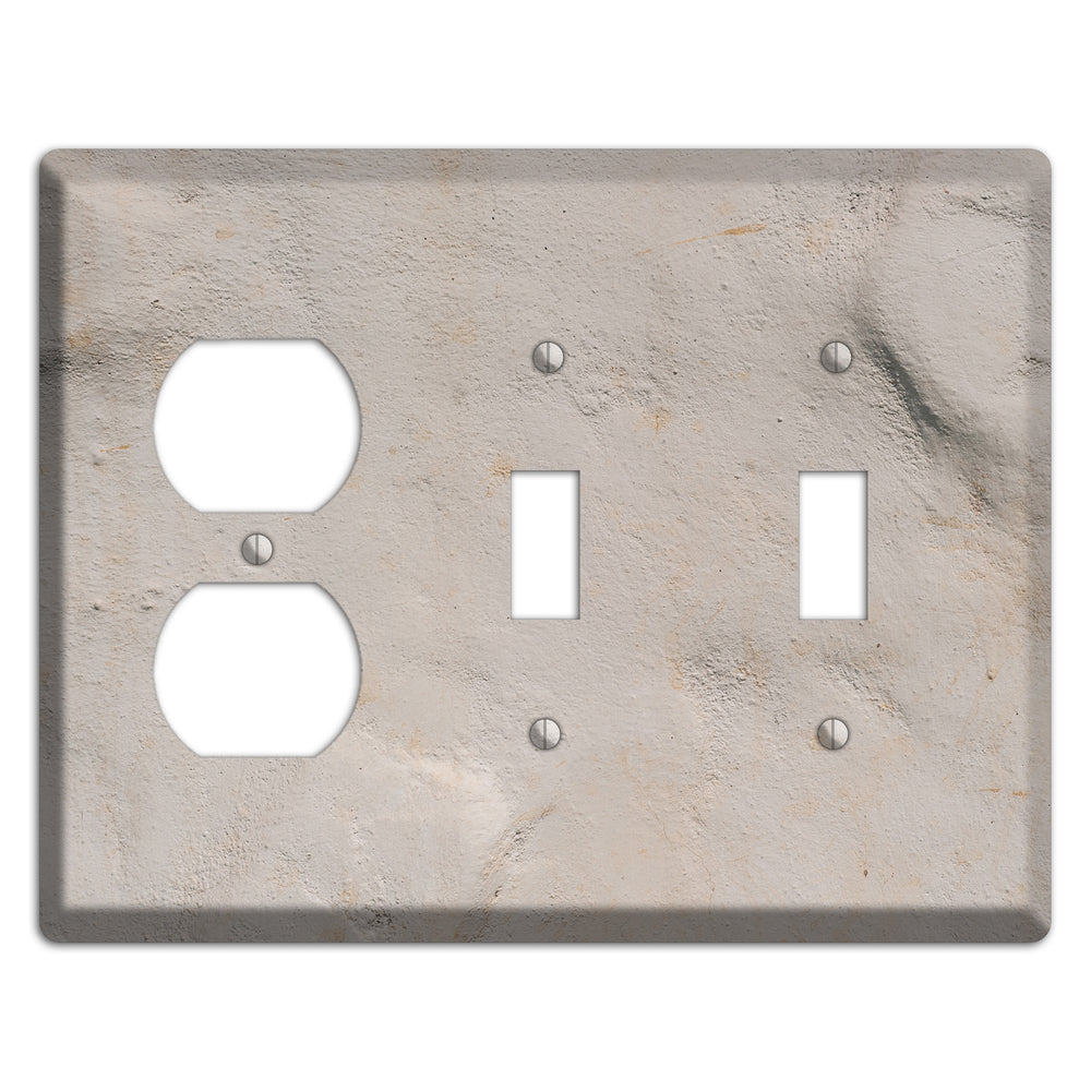Trowled Concrete Duplex / 2 Toggle Wallplate