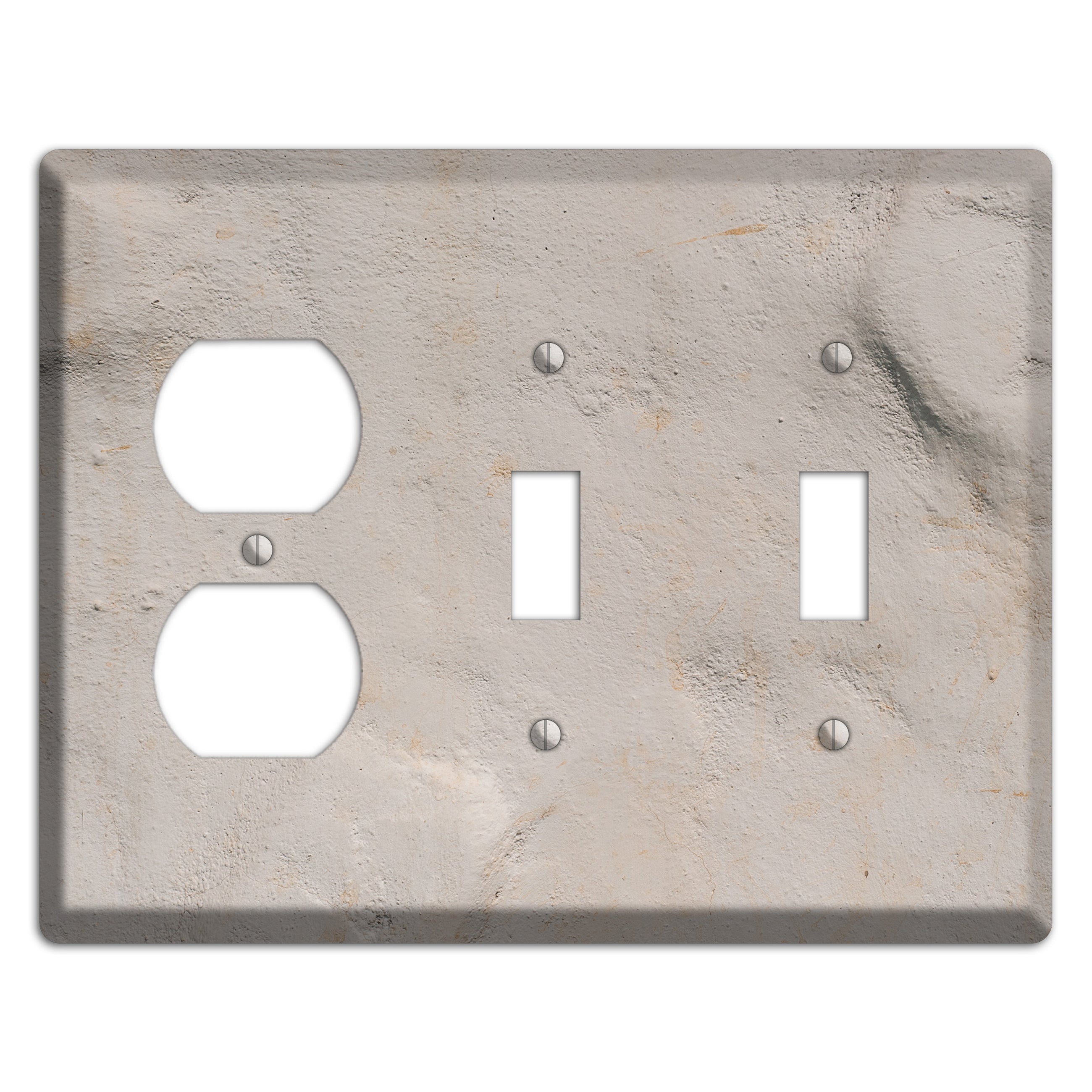 Trowled Concrete Duplex / 2 Toggle Wallplate