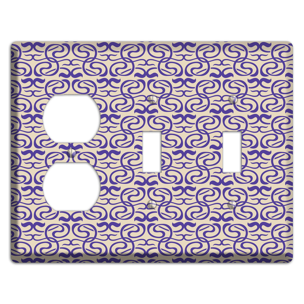 Nouveau Swirls Duplex / 2 Toggle Wallplate
