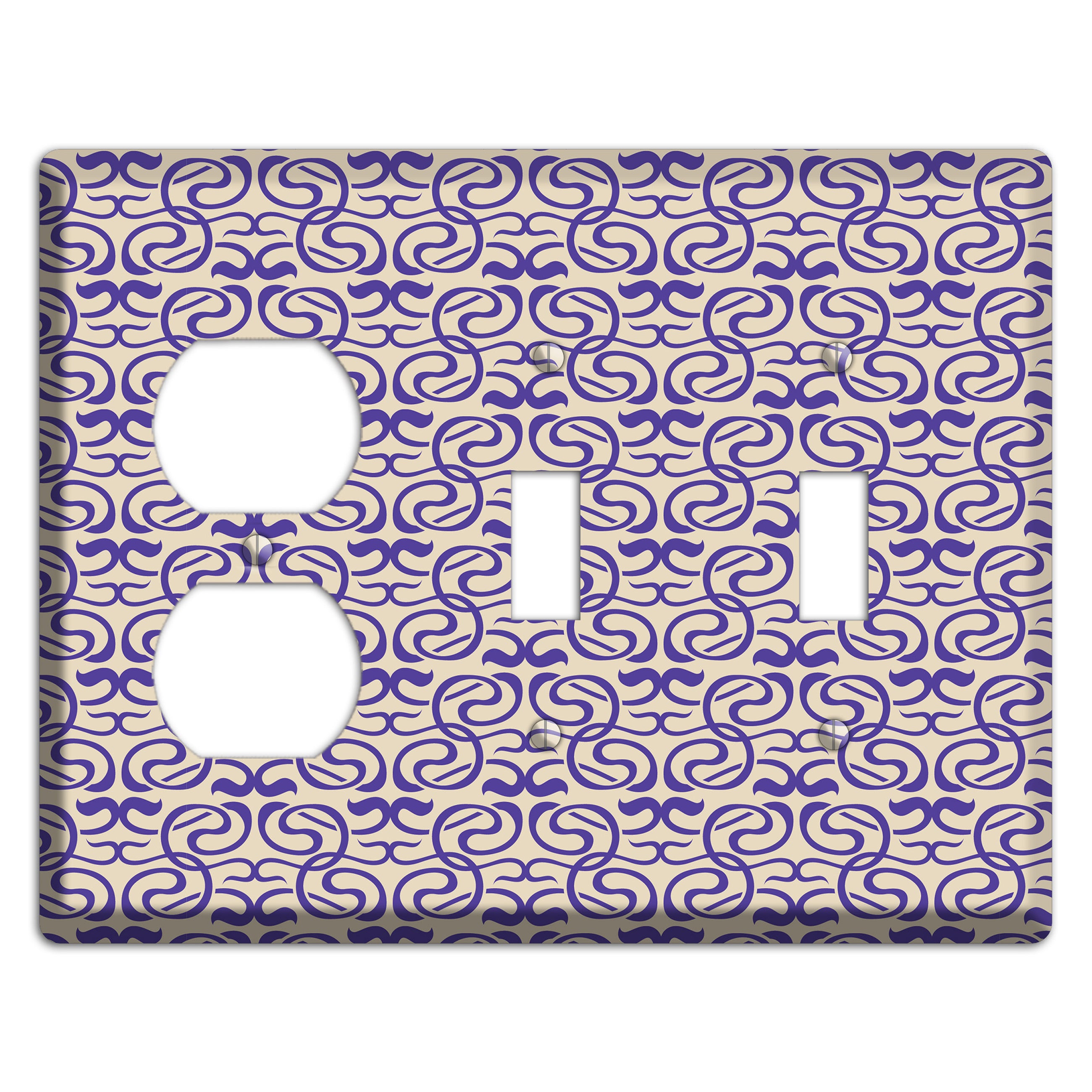 Nouveau Swirls Duplex / 2 Toggle Wallplate