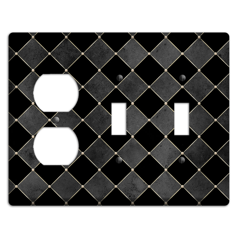 Edgar Allen Poe Diamond Duplex / 2 Toggle Wallplate