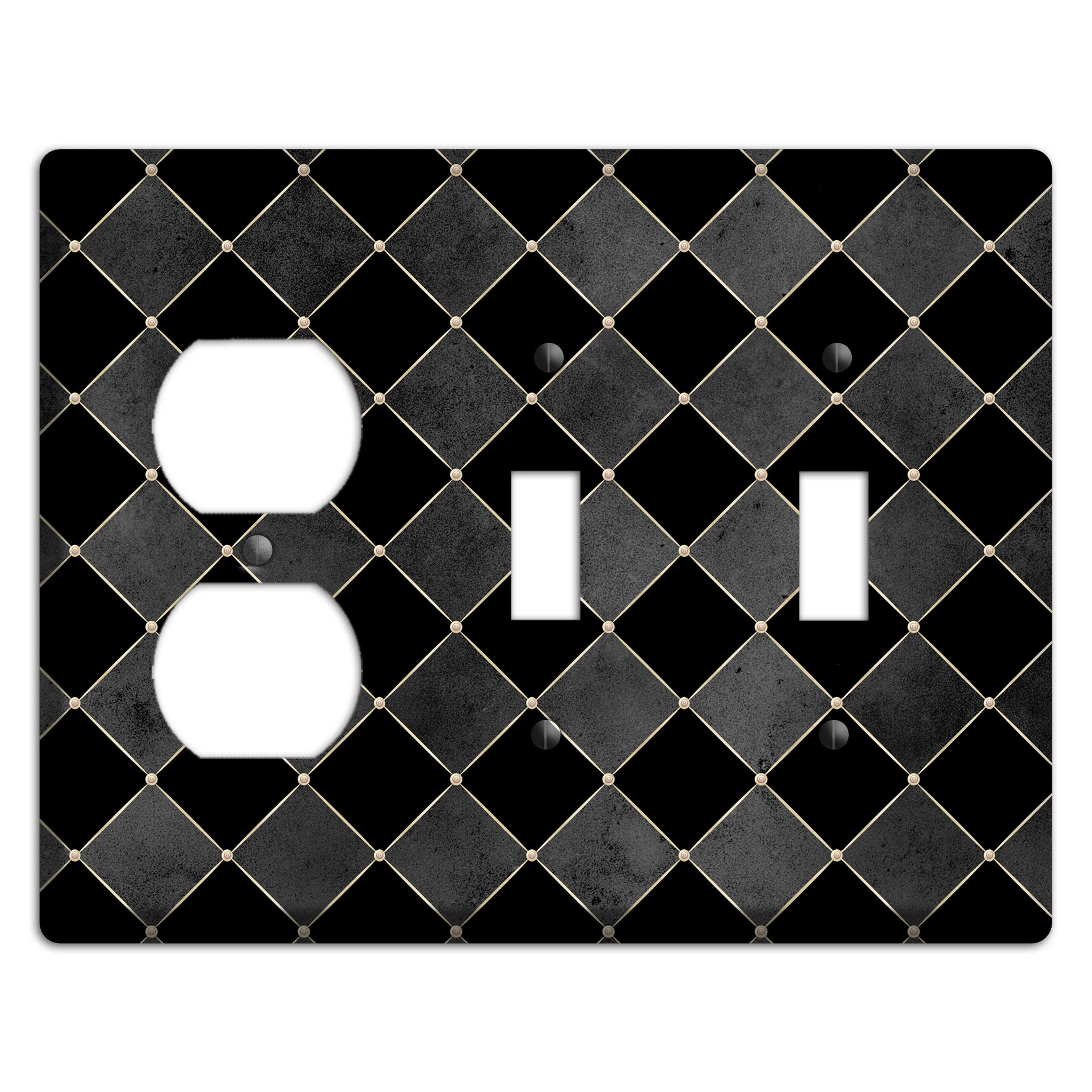 Edgar Allen Poe Diamond Duplex / 2 Toggle Wallplate